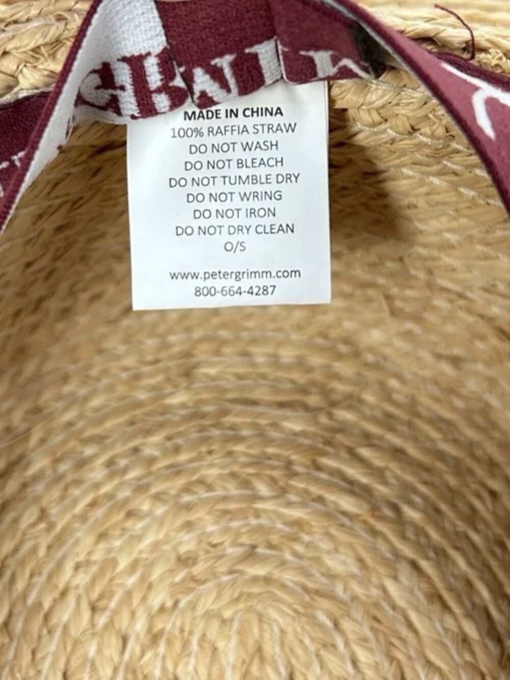 Peter Grimm Women's Beachy Straw Raffia Floppy Sun Hat Wide Brim Packable O/S - Picture 12 of 12